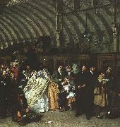 William Powell  Frith The Railway Station Spain oil painting reproduction